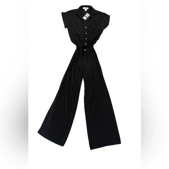 Michael Kors Black Wide-Leg Jumpsuit NWT Size XS - Picture 1 of 5